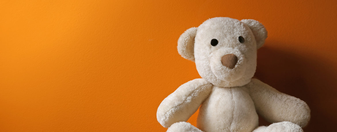 abandoned teddy bear